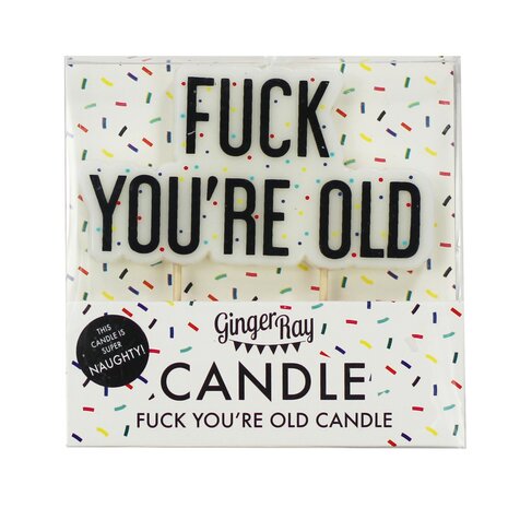 Ginger Ray Fuck You're Old Birthday Cake Candle