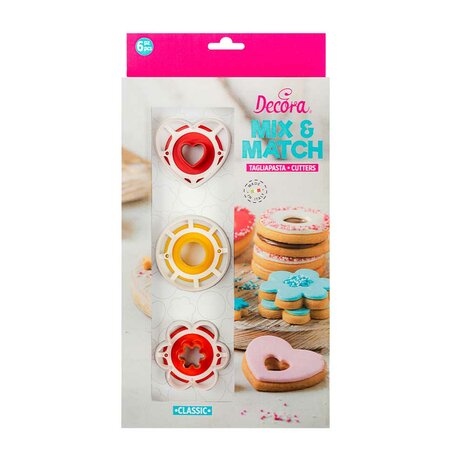 Decora Filled Cookies Classic Cutter Set/6