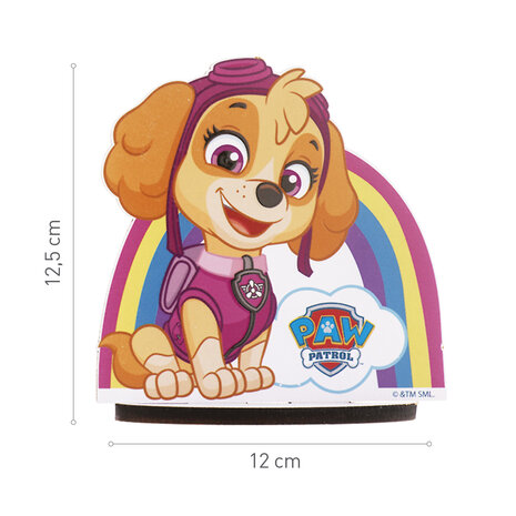 Dekora Houten Taart Topper Paw Patrol Skye 12 x 12,5cm