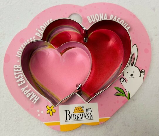 Birkmann Double Heart cookie cutter 6,5cm on Giftcard