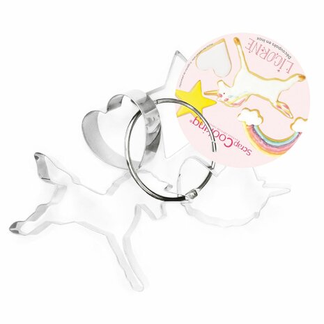 Scrapcooking Cookie Cutter Unicorn Set/4