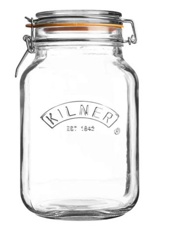 Kilner Vierkante Glazen Pot met Beugelsluiting 1.5L