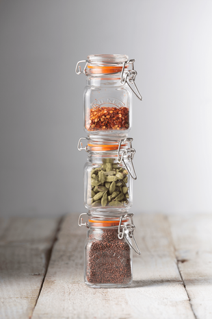 Kilner Vierkant Kruidenpotje met Beugelsluiting 70ml