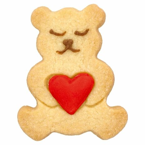 Birkmann Teddy Bear with Heart Cookie Cutter 6cm