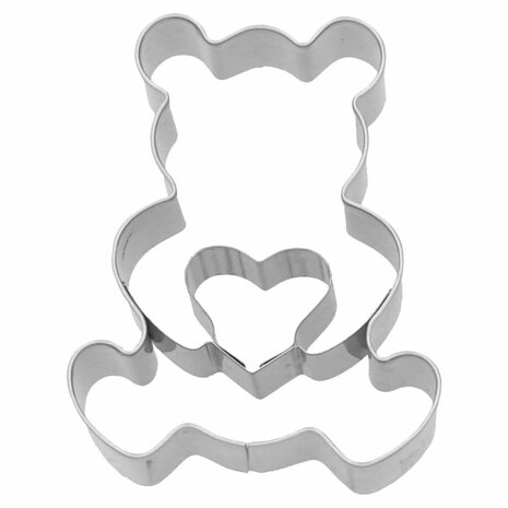 Birkmann Teddy Bear with Heart Cookie Cutter 6cm