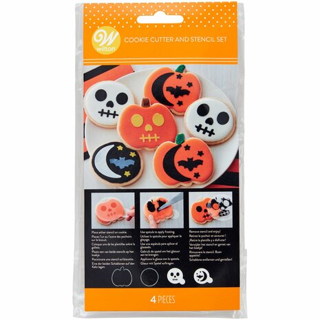 Wilton Uitsteker & Stencil Set Halloween Set/4