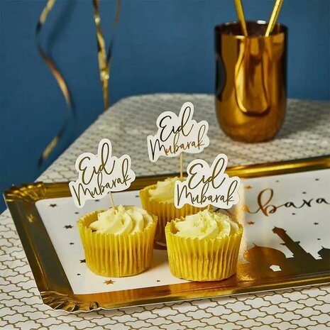 Hootyballoo Gold Eid Mubarak Food Picks PK/12