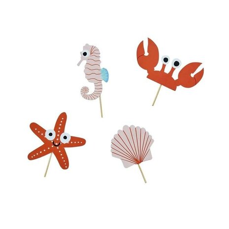 Hootyballoo Sea Friends Food Picks pk/12