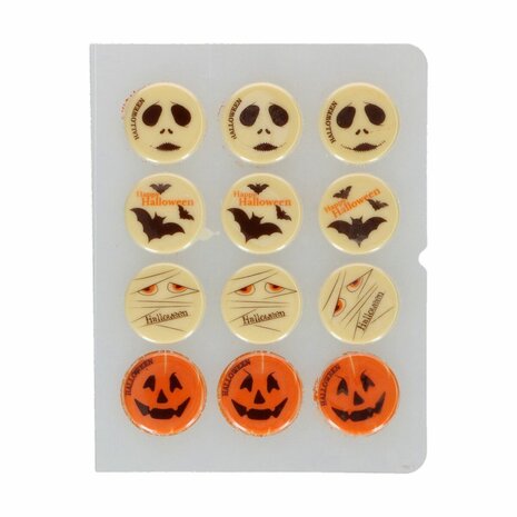 FunCakes Chocolade Decoraties Halloween Ø3,8cm Set/12