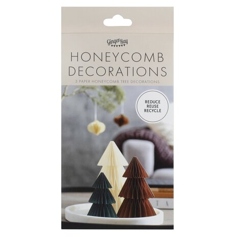 Ginger Ray Paper Tree Honeycomb Christmas Decorations