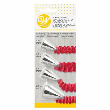 Wilton Decorating Tip Set Ruffles #86, #100, #102, #125