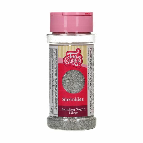 FunCakes Sanding Sugar 80g - Zilver