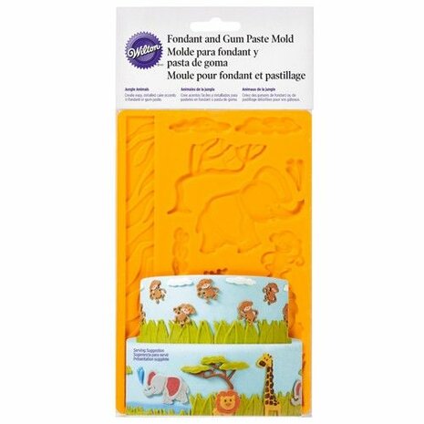 Wilton Fondant & Gum Paste Mould Jungle Animals