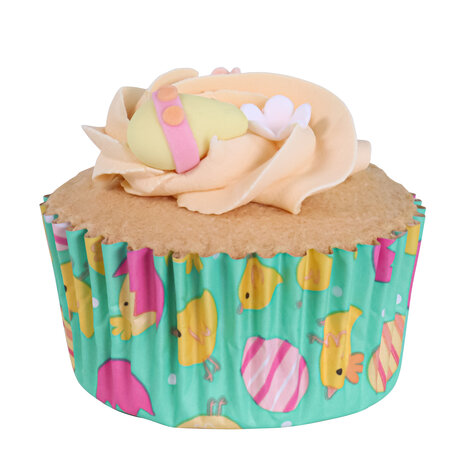 PME PaasCupcake Vormpjes met Folievoering - Paaskuikens, 60 stuks