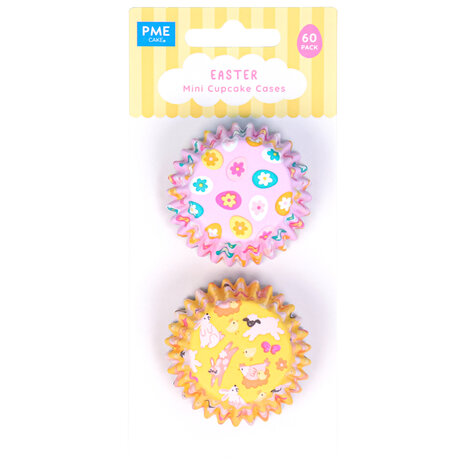 PME Paas Mini Cupcake Vormpjes met Folievoering - 60 stuks