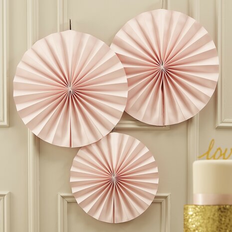 Ginger Ray Pink Pinwheel Paper Fan Decorations