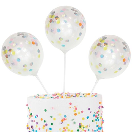 Ginger Ray Cake Topper Mini Confetti Balloons Kit