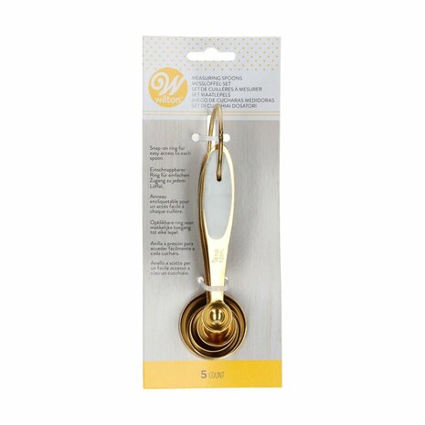 Wilton Gold Metal Measuring Spoons 5pc