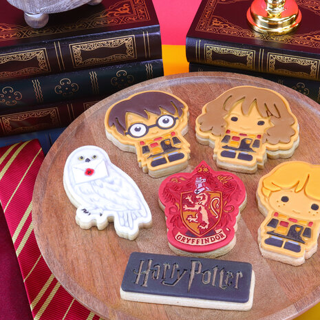 PME Harry Potter Koekjesvorm & Reliëfdrukker, Harry, Ron & Hermione