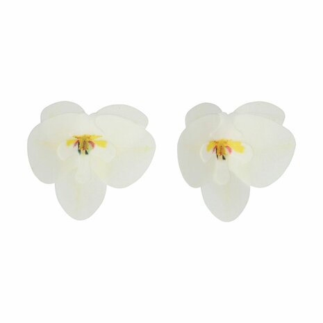 FunCakes Eetbare Papieren Bloemen Deluxe Orchidee Wit Medium pk/10