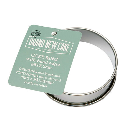 BrandNewCake Cakering met Kraalrand Ø8x2,5cm
