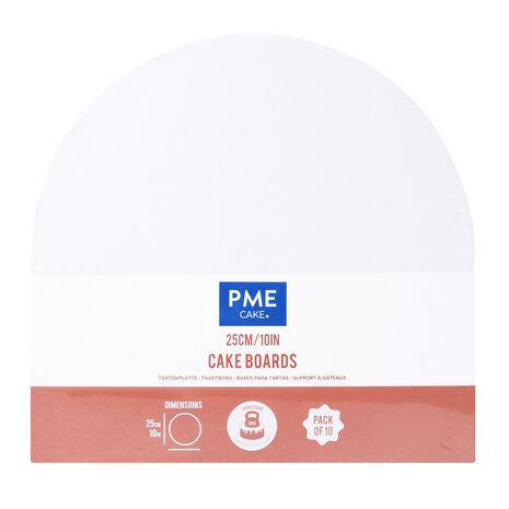 PME Drums Wit omwikkelde randen Ø25cm -10 st 