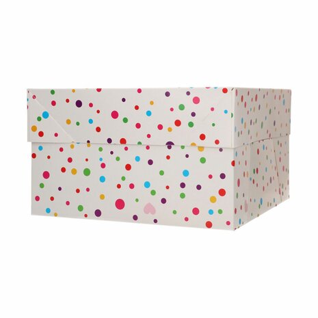 FunCakes Taartdoos Confetti - 25x25x15cm pk/1