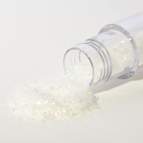 PME Magic Sprinkles, Eetbare Iriserende Glittervlokken – Wit Kristal (3g)