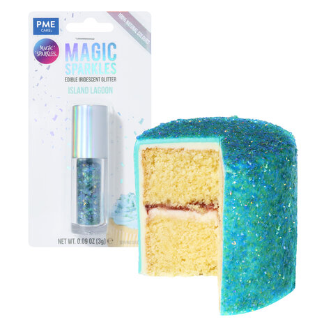 PME Magic Sprinkles, Eetbare Iriserende Glittervlokken – Eiland Lagune (3g)