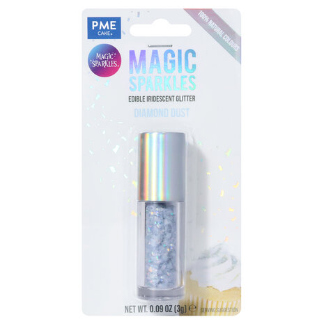 Magic Sprinkles, Eetbare Iriserende Glittervlokken – Diamantstof (3g)