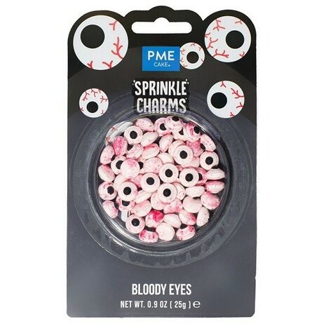 PME Halloween Charm Strooisels – Bloederige Ogen (25g)