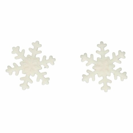 FunCakes Fondant Decoratie Sneeuwvlokken Wit Set/1