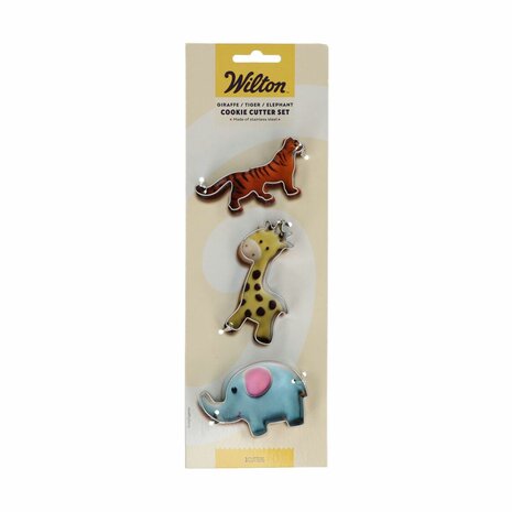 Wilton Koekjesuitsteker Giraf - Tijger - Olifant set/3