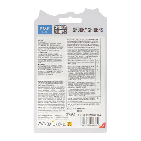 PME Halloween Charm Strooisels – Spinnen (25g)
