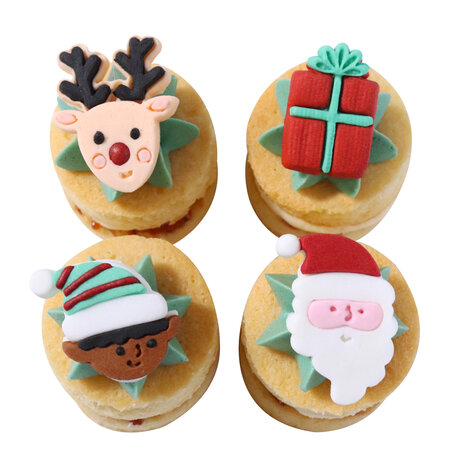 PME Kerst Eetbare Suikerdecoraties - Santas coming to town (12 stuks)