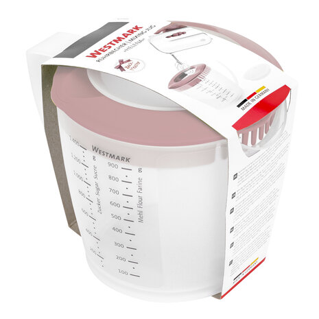 Westmark Mengbeker met deksel - Helena - 1,4 l, roze
