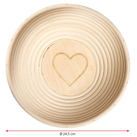 Westmark Rijsmandje rond, met hart, Ø 24,5 x 8,5 cm, met cover