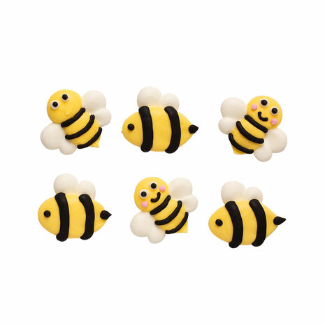 Decora Sugar Bees Decorations Pk/6