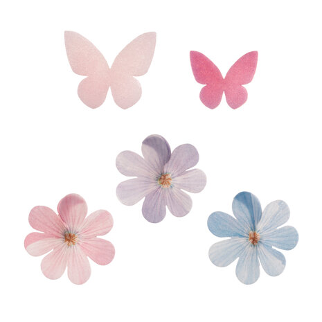 Dekora Edible Wafer Flowers and Butterflies 