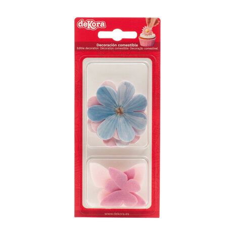 Dekora Edible Wafer Flowers and Butterflies 