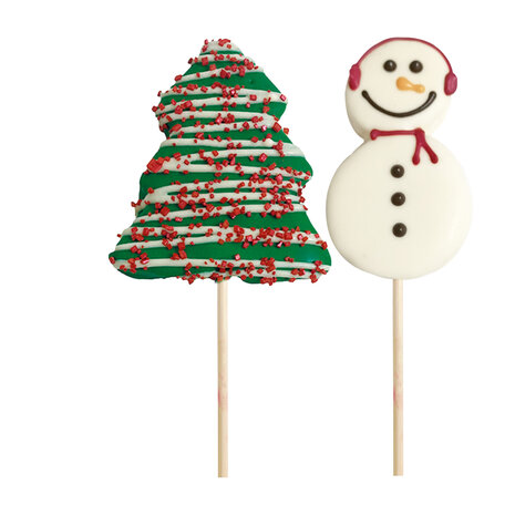 Dekora Marshmallow and Chocolat Lollipop Tree or Snowman pk/1