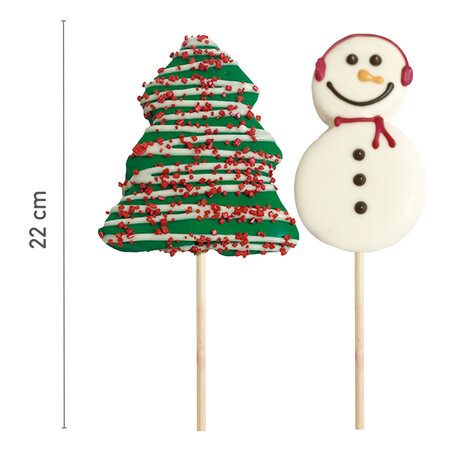 Dekora Marshmallow and Chocolat Lollipop Tree or Snowman pk/1