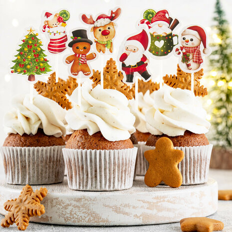 Dekora Christmas Cake Toppers Set/16