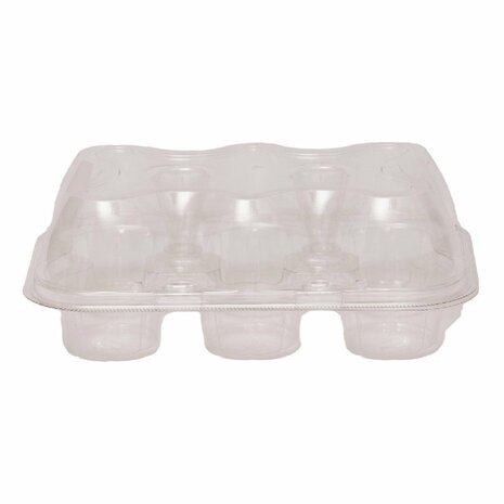 PME Set van 3 Plastic Cupcakehouders (6 holtes)