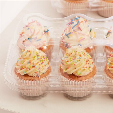 PME Set van 3 Plastic Cupcakehouders (6 holtes)