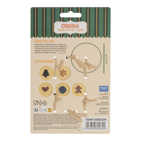 PME Kerstnovelty Koekjesvormen - Linzer Set van 6