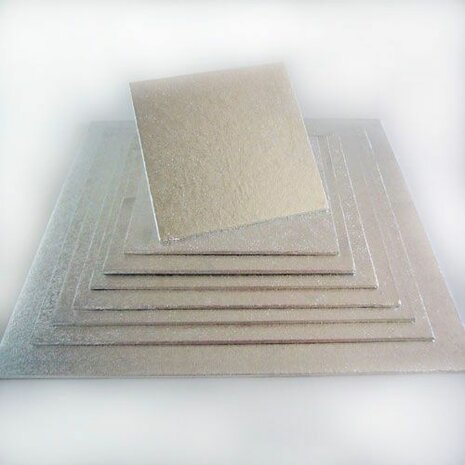 FunCakes Cake Board Vierkant 27,5 x 27,5 cm - Zilver