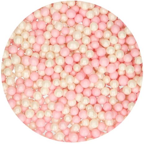 FunCakes Soft Pearls Pink & White 60g