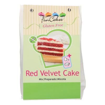 FunCakes Mix pour Red Velvet Cake Sans Gluten 400g