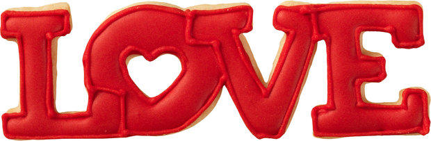 Birkmann Love lettering cookie cutter 11cm